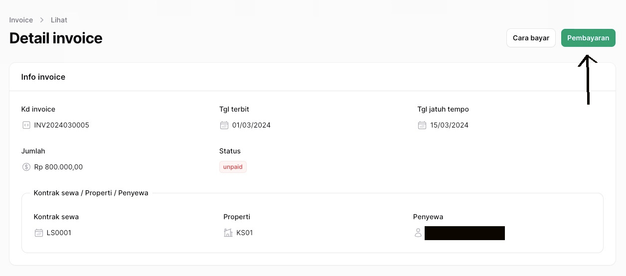 pilih tombol pembayaran